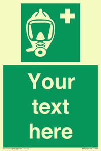 Custom sign safe condition Emergency escape breathing device